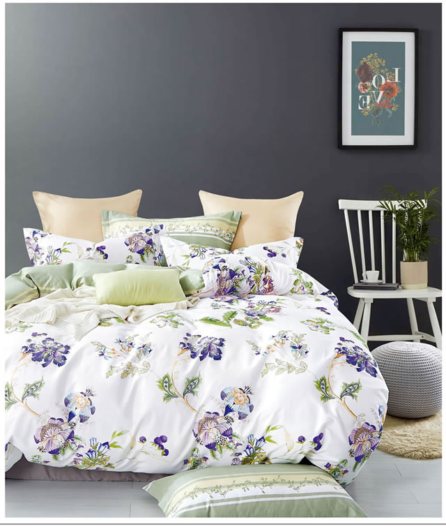 楽天市場】お洒落な花柄高級布団カバー 4点セット ダブルサイズ