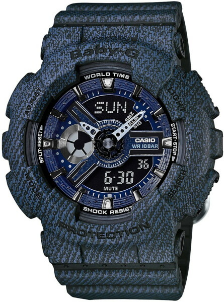 極美品 箱付き【BABY-G】 ベイビージー 腕時計 デジタル BA-110DC 楽天市場】CASIO カシオ BABY-G BA110 ベビーG DENIM'D COLOR