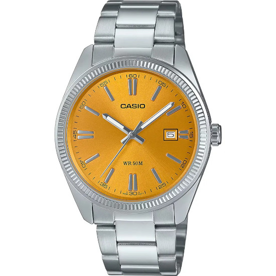 【ベルト調整無料】Casio MTP-1302PD-9A カシオ ウォッチ メンズ イエロー 腕時計 時計