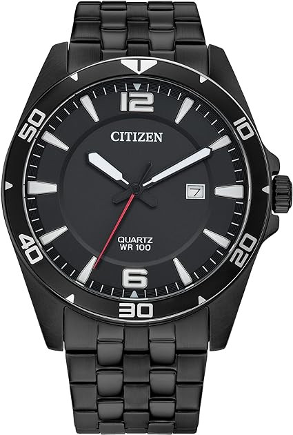 【ベルト調整無料】シチズン 日本未発売 逆輸入 メンズウォッチ ブラック 時計 腕時計 3針 CITIZEN BI5055-51E|StarMart