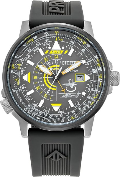 シチズン 逆輸入 エコドライブ 円形計算尺搭載 プロマスター シコルスキー S-70 CITIZEN BJ7004-43H メンズ ウォッチ 時計 200m防水 81,400円