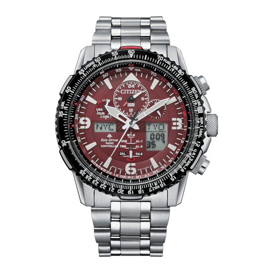 【ベルト調整無料】CITIZEN JY8086-89X シチズン 逆輸入 エコドライブ スカイホーク 電波時計 ウォッチ 時計 メンズ 200m防水|StarMart
