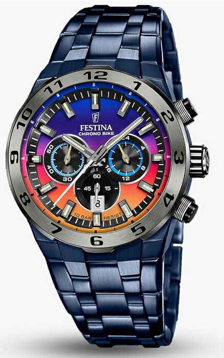 【ベルト調整無料】フェスティナ クロノグラフ メンズ ウォッチ レインボー FESTINA LIMITED EDITION F20709/1|StarMart