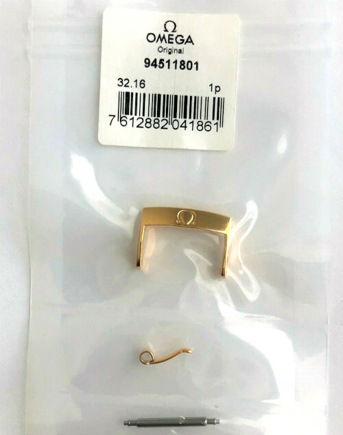 OMEGA ゼロ ウオッチ用尾錠 18粍 94511801 ゴールド ステンレス鋼 純然たる品【並行輸入品】