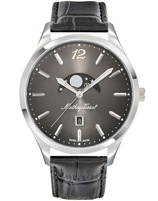 Mathey-Tissot H411LAN マセ ティソ ムーンフェイズ メンズウォッチ 腕時計 ブラック|StarMart