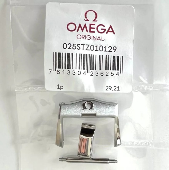 OMEGA ゼロ ウオッチ用尾錠 18粍 STZ010129 ステンレス鋼 純然たる品【並行輸入品】