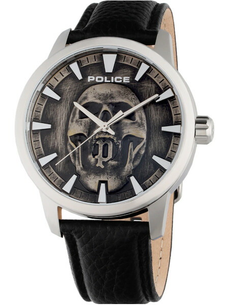 ポリス PEWJG0005501 POLICE スカル メンズ レザーウォッチ 腕時計