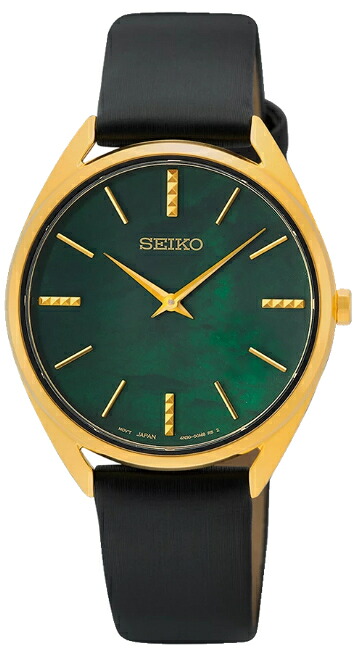 セイコー SEIKO SWR080P1 逆輸入 レディース ウォッチ グリーン シェル レザーベルト