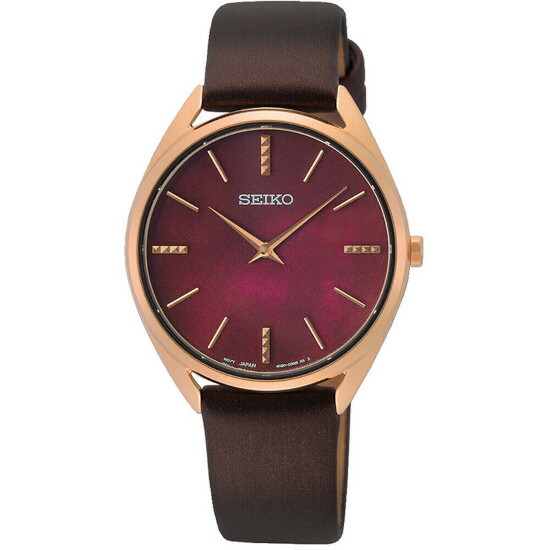 セイコー SEIKO SWR082P1 SWR082 逆輸入 レディース ウォッチ 腕時計 ローズゴールド レザーベルト