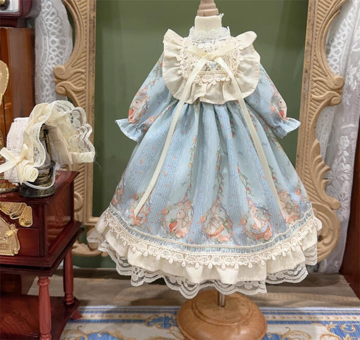 楽天市場】ドール服 ロリータ風 ワンピース エプロンドレス ヘッド