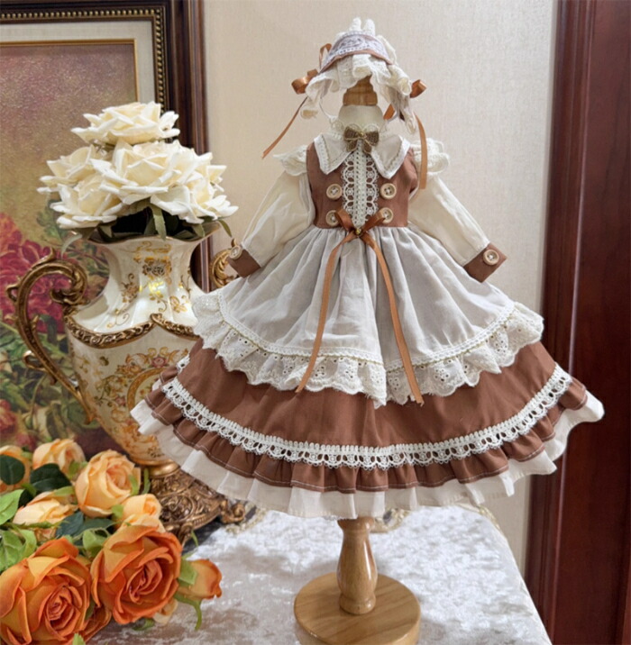 楽天市場】ドール服 ロリータ風 ワンピース エプロンドレス ヘッド