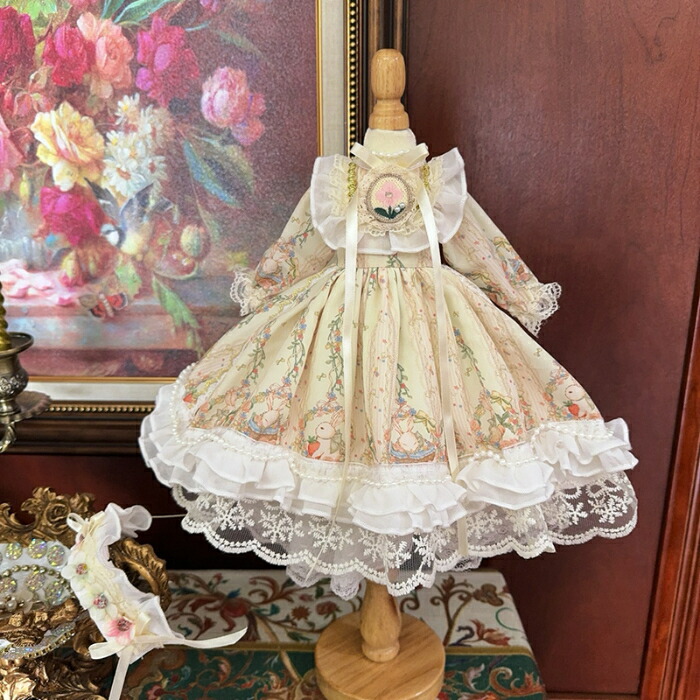 楽天市場】ドール服 ロリータ風 ワンピース エプロンドレス ヘッド