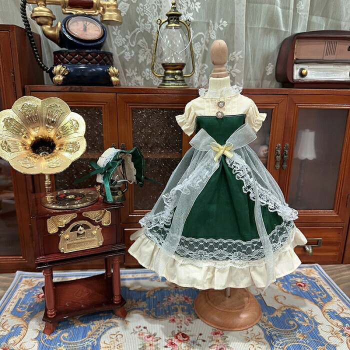 ドール用　衣装(カーキグリーン)　アウトフィット　1/4サイズ　ハンドメイド b060543-1.jpg