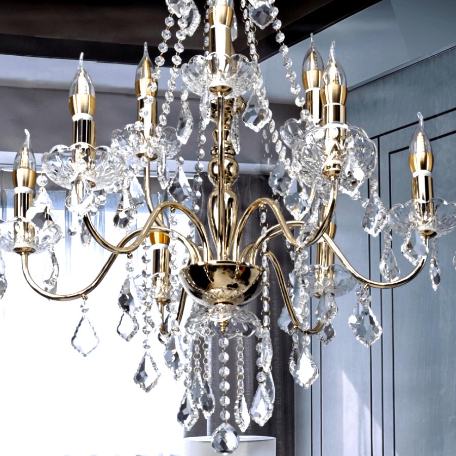 人気top1 アンティークシャンデリア リンピングカフェ店舗玄関適切 送料無料 上質クリスタルガラス Led対応 吹き抜け天井 雰囲気照明 ９灯ゴールド 組立配線済電気工事不要取付らくらく シャンデリア 送料無料 Led電球 モダン 欧米風 シーリングライト カフェ店舗