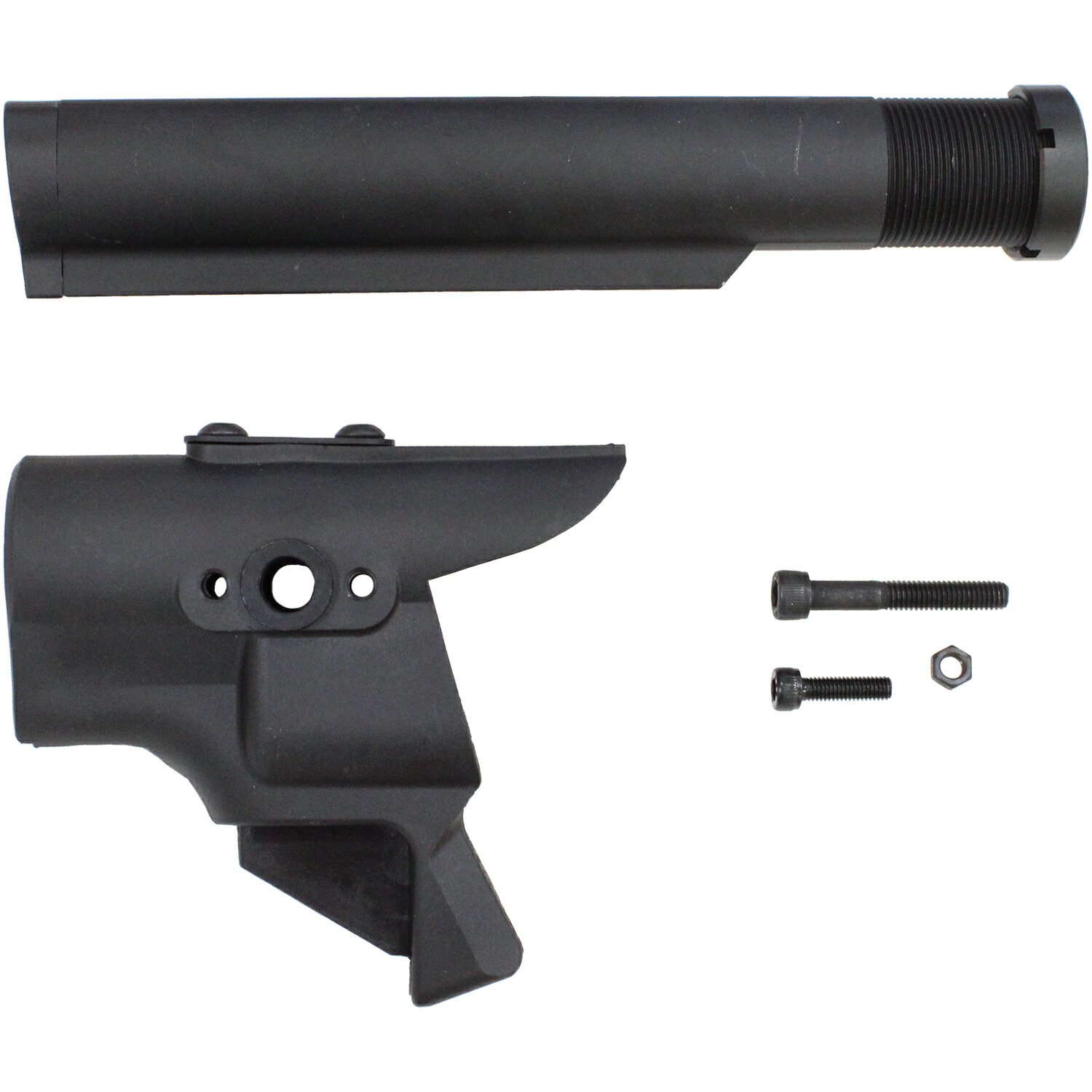 《お買い物フェア》<br>S&T M870 ストックパイプ付 M4グリップアダプター BK