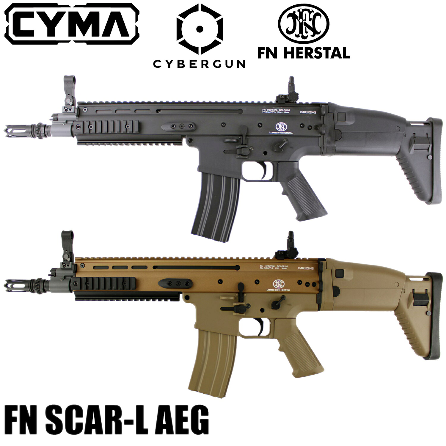《今月のフェア》CYMA/CYBERGUN FN SCAR-L フルメタル電動ガン(BK/TAN)【180日間安心保証つき】｜スカイスター