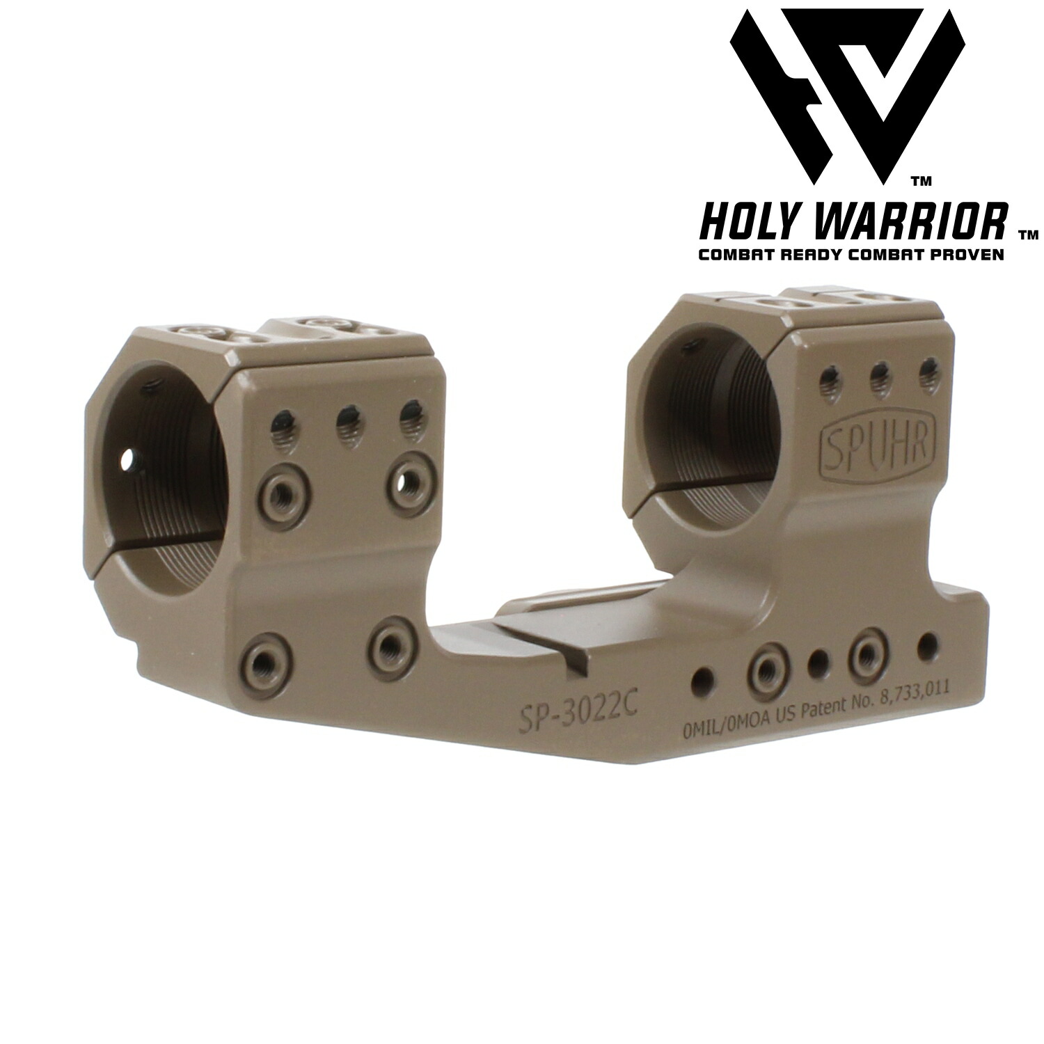 《今月のフェア》 Holy Warrior SPUHRタイプ 30mmスコープマウントリング 1.53inch DE