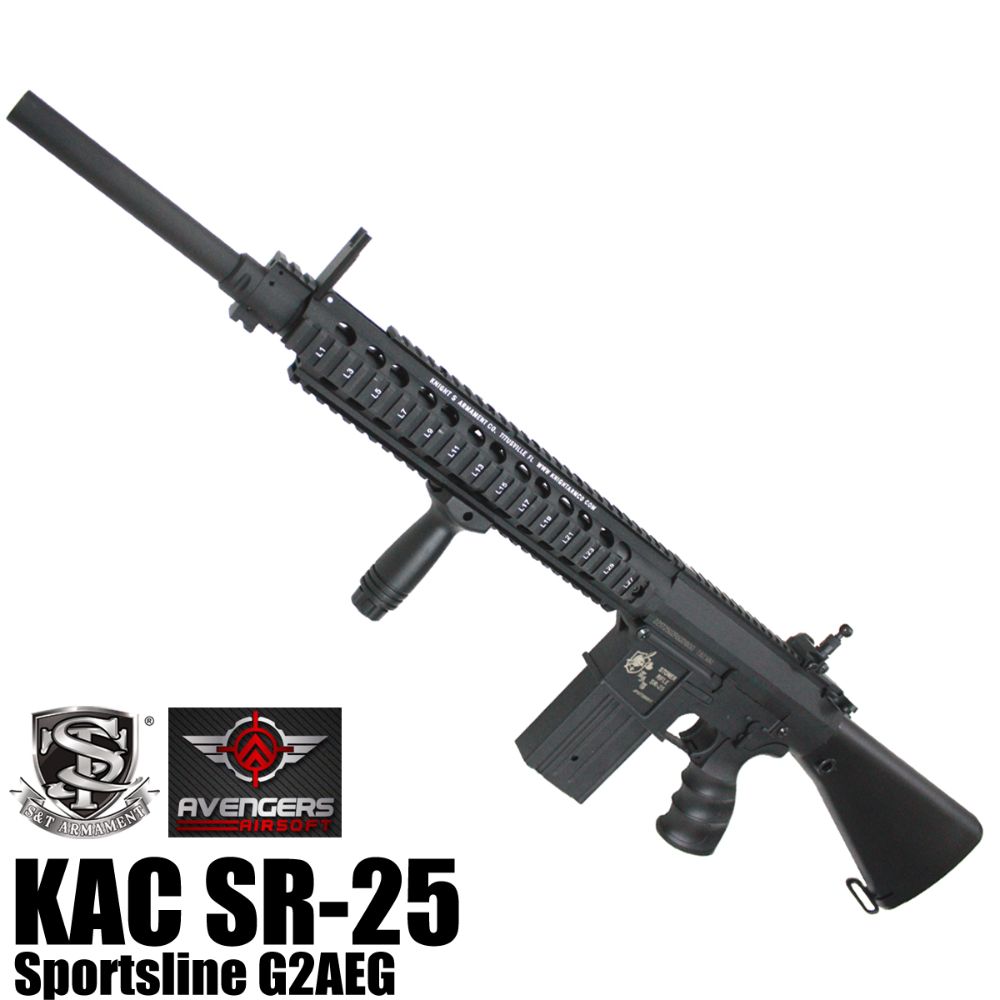 楽天市場 S T Avenger Kac Sr 25 スポーツライン G2電動ガン Bk 電子トリガーシステム搭載 スカイスター