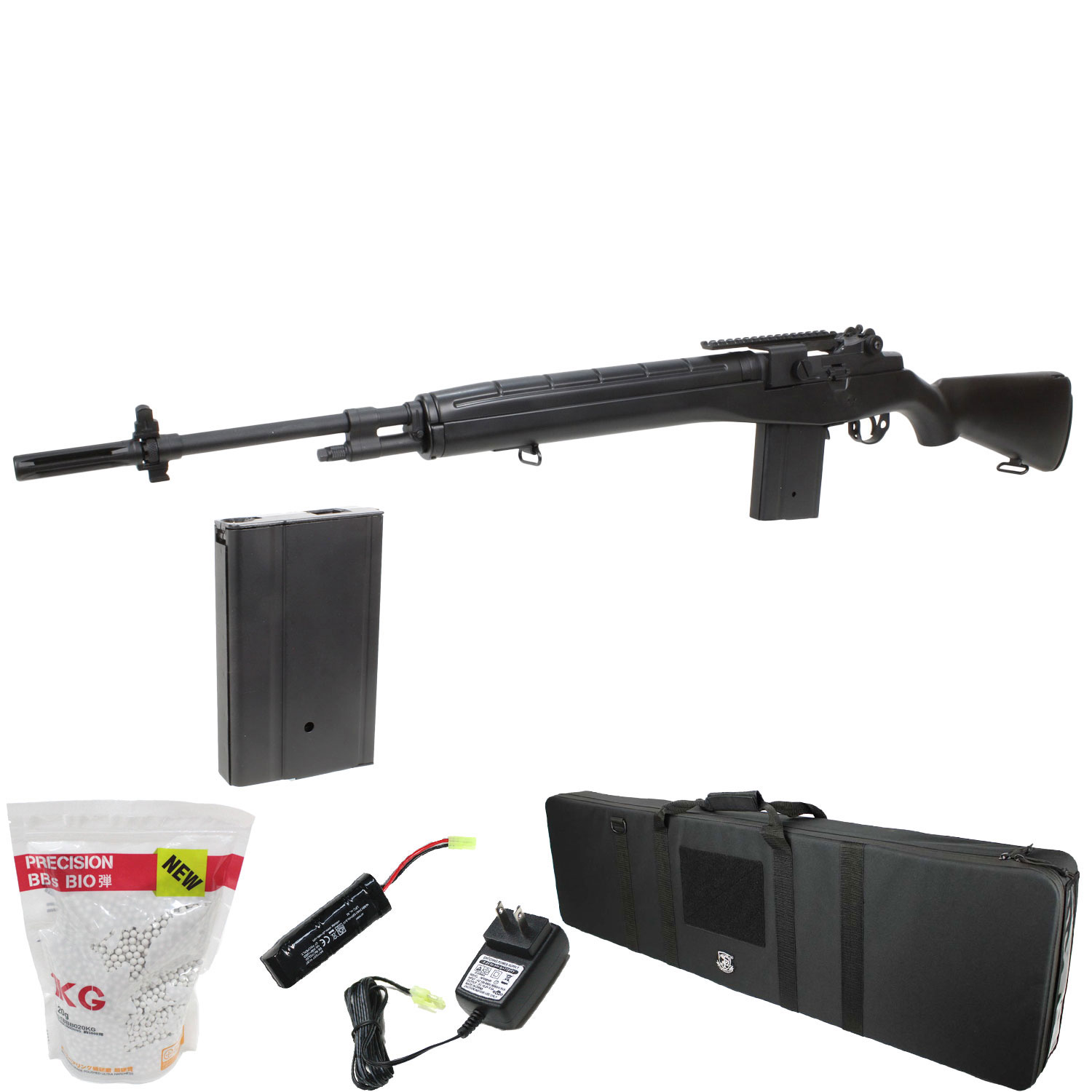 【本体6点セット】AGM M14 電動ガン BK【豪華6点セット】｜スカイスター