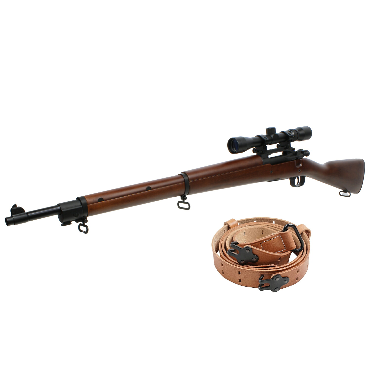 S&T M1903A3 リアルウッド スナイパー コンプリートパック 【M40タイプスコープ＆M1907レザースリングセット】｜スカイスター