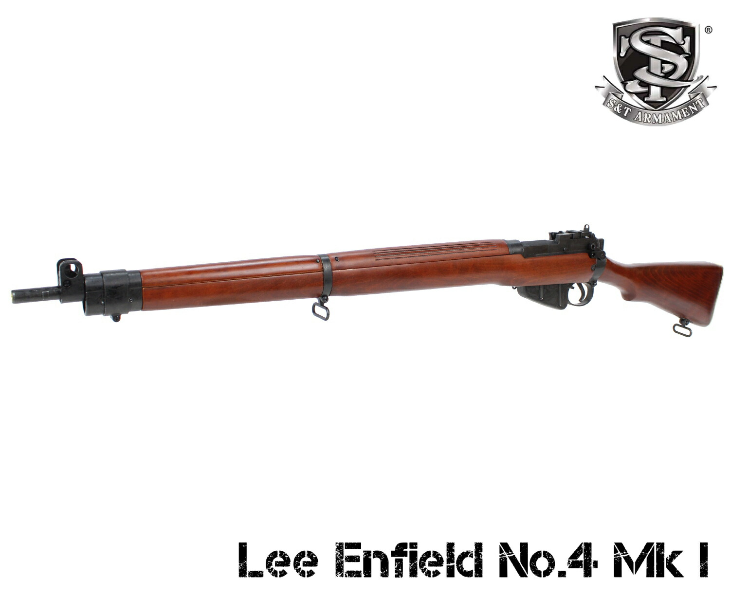 《お買い物フェア》<br>【予備マガジン＆セミハードケースサービス！】<br>S&T Lee Enfield No.4 Mk I エアーコッキングライフル リアルウッド【180日間安心保証つき】
