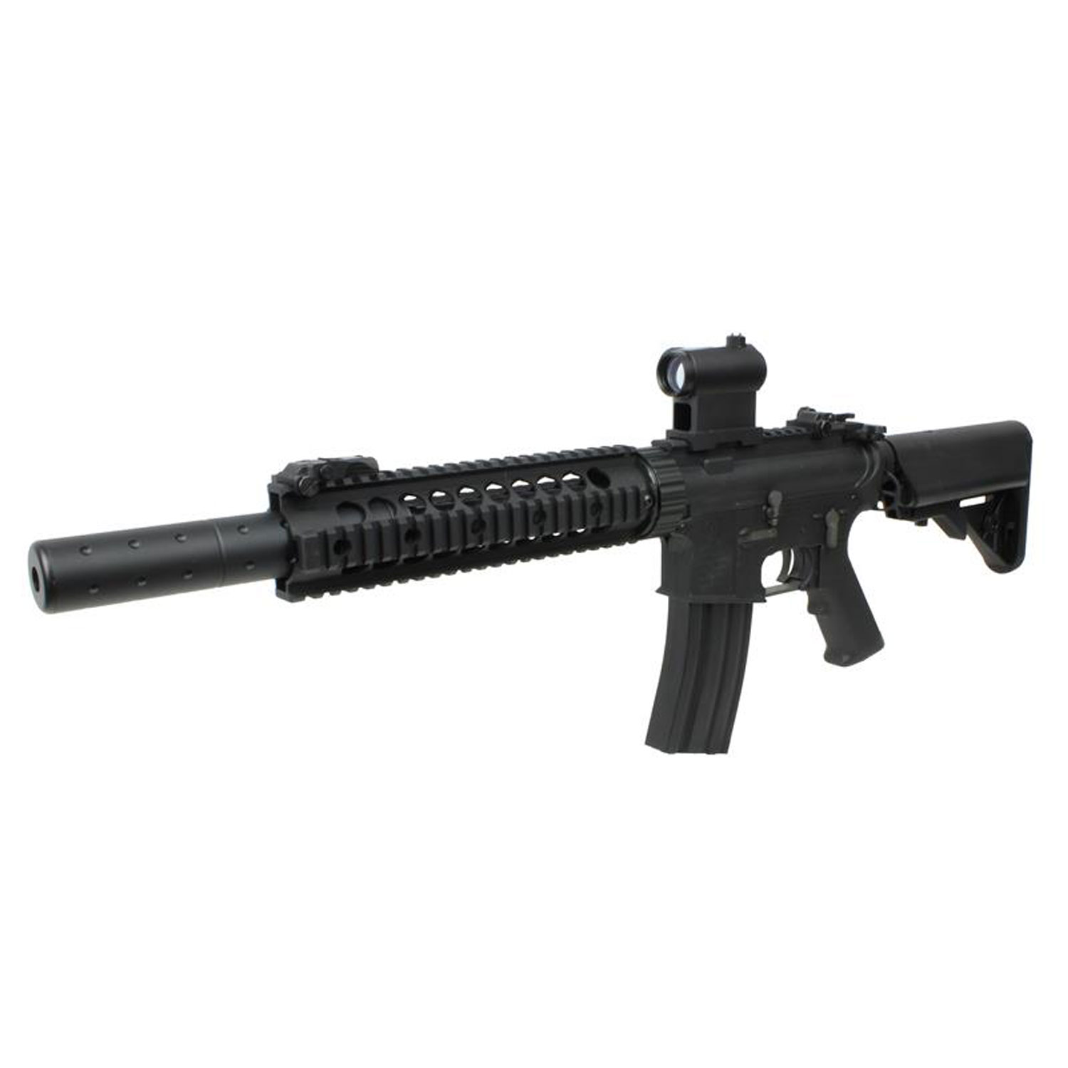 《セット品フェア》S&T M4 CQB FF9インチ チャレンジャーライン G3電動ガン BK(COLT 刻印)【T-1タイプドットサイトセット】｜スカイスター