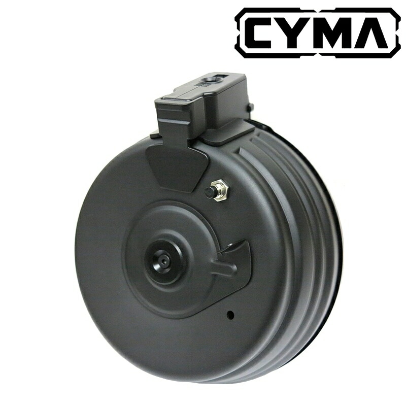 CYMA AK用 2500連 音感センサー付き 電動ドラムマガジン BK