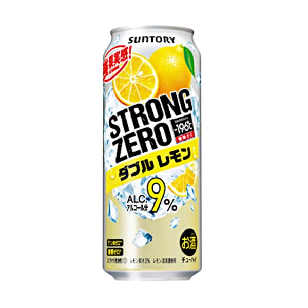 サントリー -196℃ ストロングゼロ ダブルレモン 500ml 1ケース 24本 缶チュウハイ 酎ハイ 500缶 500缶 500サイズ 御祝 御礼 御供 母の日