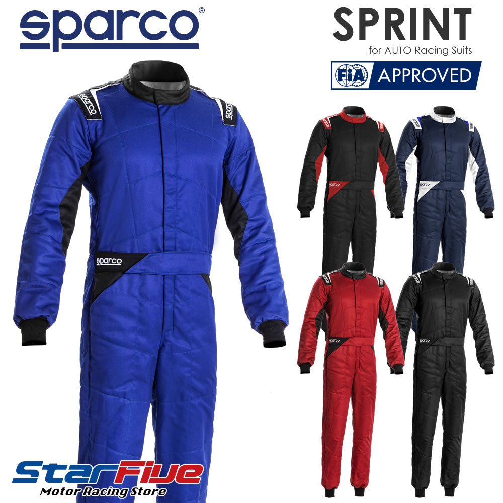 楽天市場 スパルコ レーシングスーツ 4輪用 Sprint スプリント Fia00公認 年モデル Sparco サイズ交換サービス レーシングストアstar5