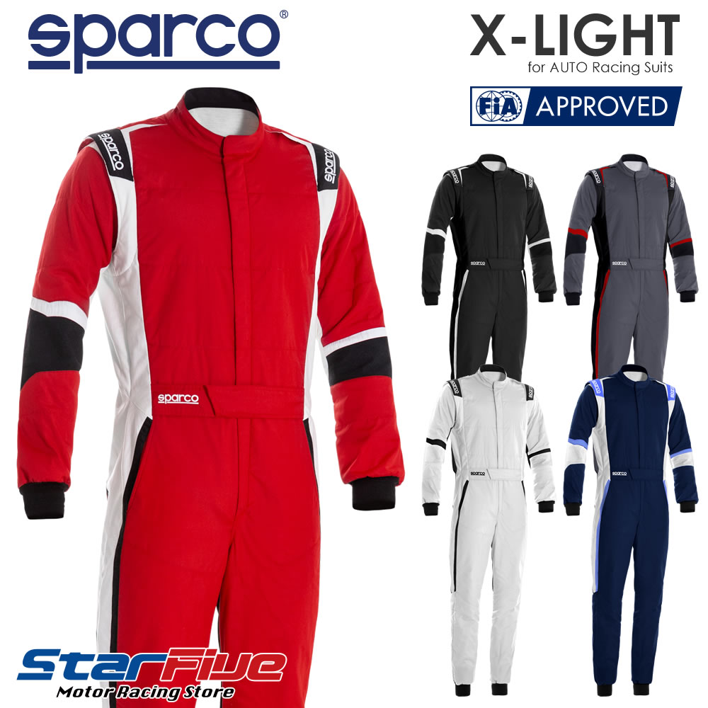 楽天市場 スパルコ レーシングスーツ 4輪用 X Light エックスライト Fia00公認 21年モデル Sparco Star5 スターファイブ