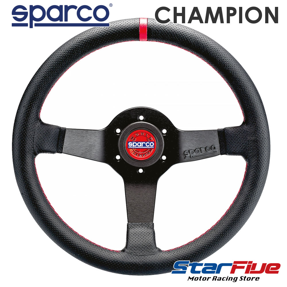 オンライン注文 SPARCO スパルコR383 CHAMPION Φ330 レッドステッチ