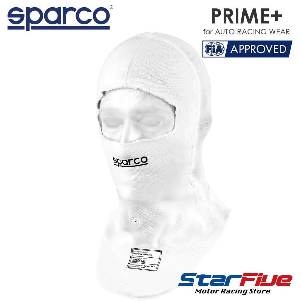 スパルコ フェイスマスク 4輪用 PRIME プライムプラス FIA8856-2018公認 耐火 SPARCO 新しく着き