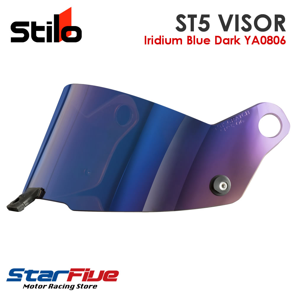 スティーロヘルメット ミラーシールド ブルー ダークスモーク ST5シリーズ用 IRIDIUM STILO HELMET YA0806