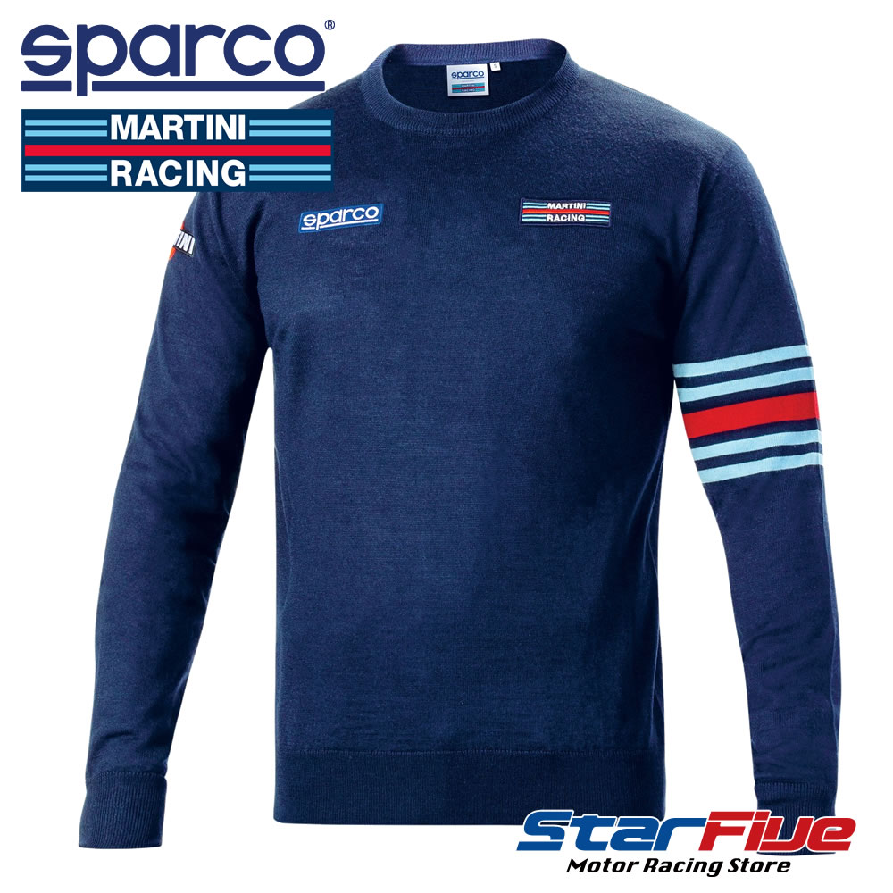 スパルコ×マルティーニレーシング 綿織物 クルーネックスウェット COTTON CREWNECK SWEATER Sparco MARTINI RACING 2026年真似形