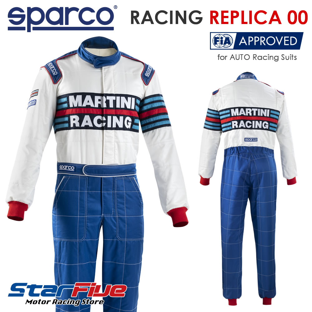 スパルコ レーシングスーツ 4輪用 マルティーニレーシング レプリカ FIA8856-2018公認 REPLICA SUITS 2000 Sparco MARTINI RACING｜Star5 スターファイブ 126,500円