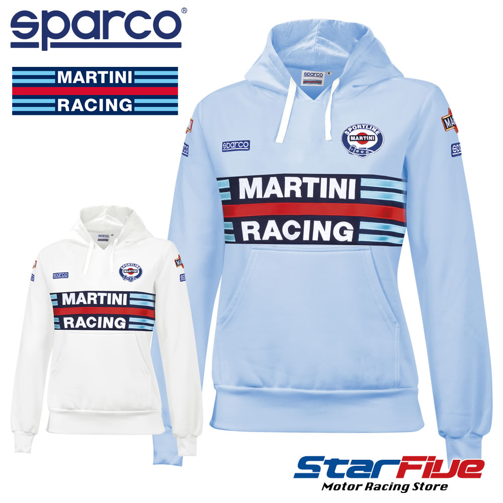 スパルコ マルティーニレーシング フーデッドパーカー レディース HOODIE REPLICA LADY Sparco MARTINI RACING 2025年 継続モデル|Star5 スターファイブ