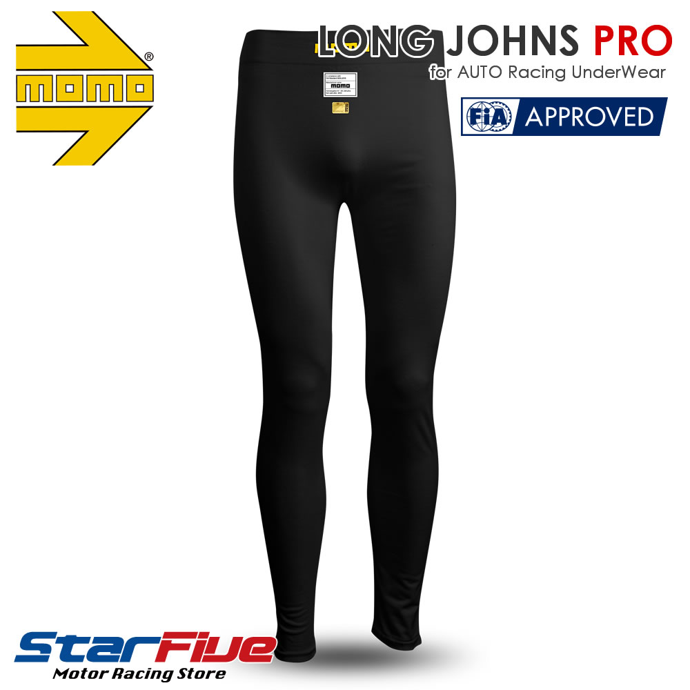 MOMO 耐火パンツ LONG JOHNS PRO アンダーウェア パンツ ブラック 4輪用 耐火 FIA8856-2018公認 モモ｜Star5 スターファイブ