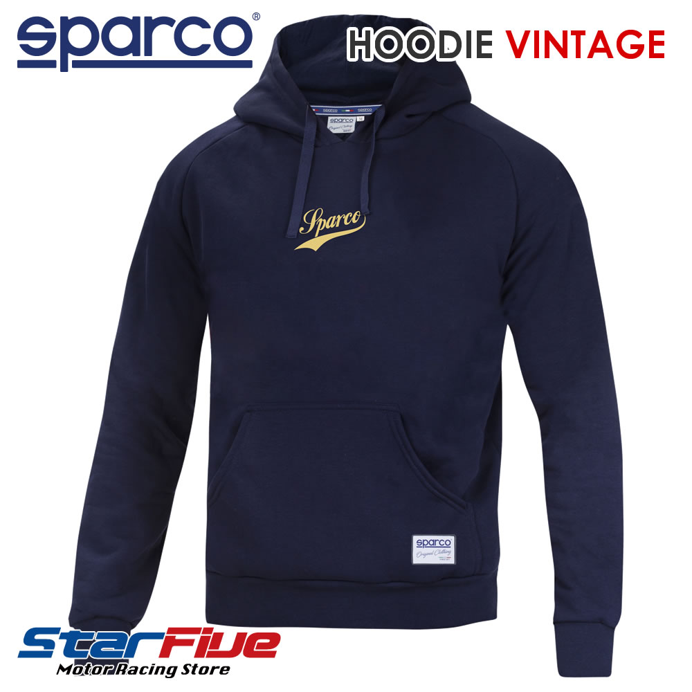 新発売の パルコ フーデッドパーカー HOODIE VINTAGE Sparco ネイビー 