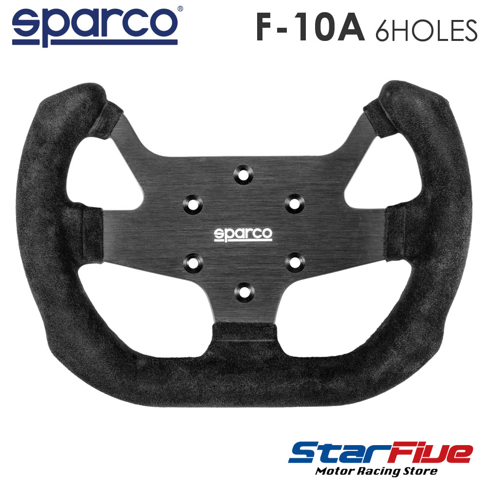 スパルコ ステアリング F-10A 6HOLES アルミニウム スエード SUEDE 270mm FLAT Sparco