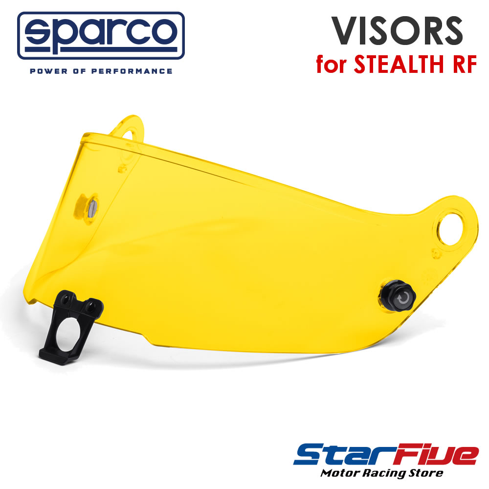 スパルコ ヘルメット ステルス用 シールド バイザー イエロー ANTIFOG STEALTH FIA8859-2024公認 Sparco 2025年モデル
