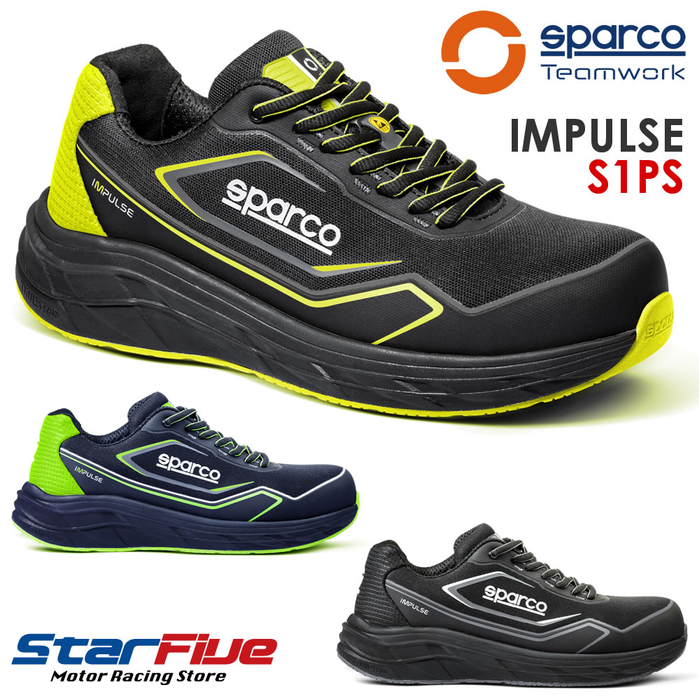 スパルコ 安全性のある靴 IMPULSE S1なおなお書き ESD 活動電位 セーフティーシューズ Sparco TEAM WORK