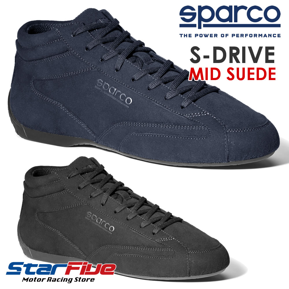 スパルコ ドライビングシューズ S-DRIVE MID SUEDE エスドライブ ミッド スエードクロス Sparco スニーカー 靴 2026年真似形
