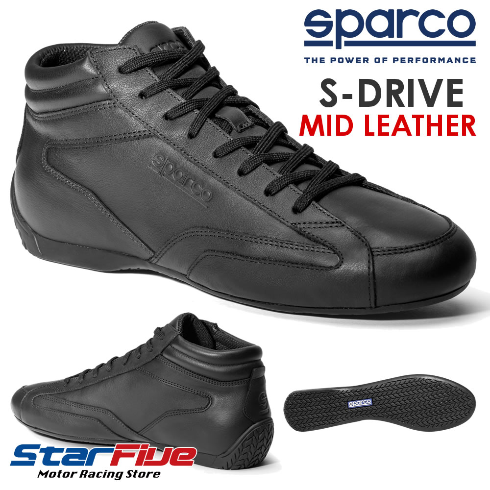 スパルコ ドライビングシューズ S-DRIVE MID LEATHER エスドライブ ミッド なめし革 Sparco スニーカー 靴 2026年真似形