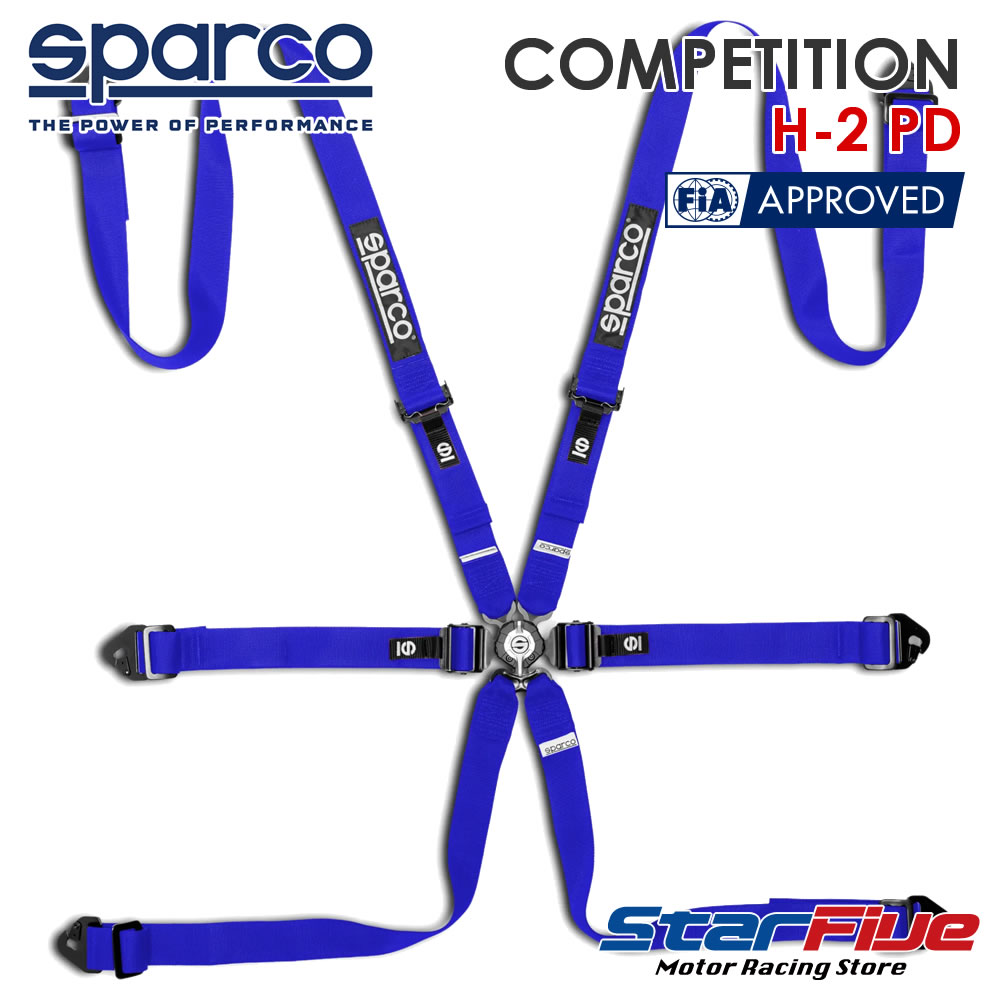 スパルコ 6点式シートベルト COMPETITION H-2 PD ツーリングカー用 FIA 8853-2016公認 コンペティション Sparco 2026年モデル｜Star5 スターファイブ