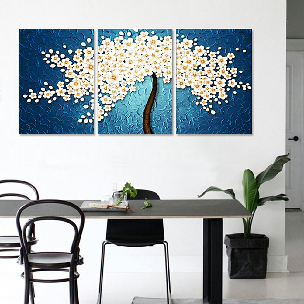 ファブリックパネル 3枚 絵画 インテリア 絵 アートフレーム 植物 はな 花 ハナ 人気30&times;50cm 壁掛け 壁絵 おしゃれ インテリアアート 玄関 リビング フレーム アートパネル リビング プレゼント 飾る 送料無料｜STARABAPLUS