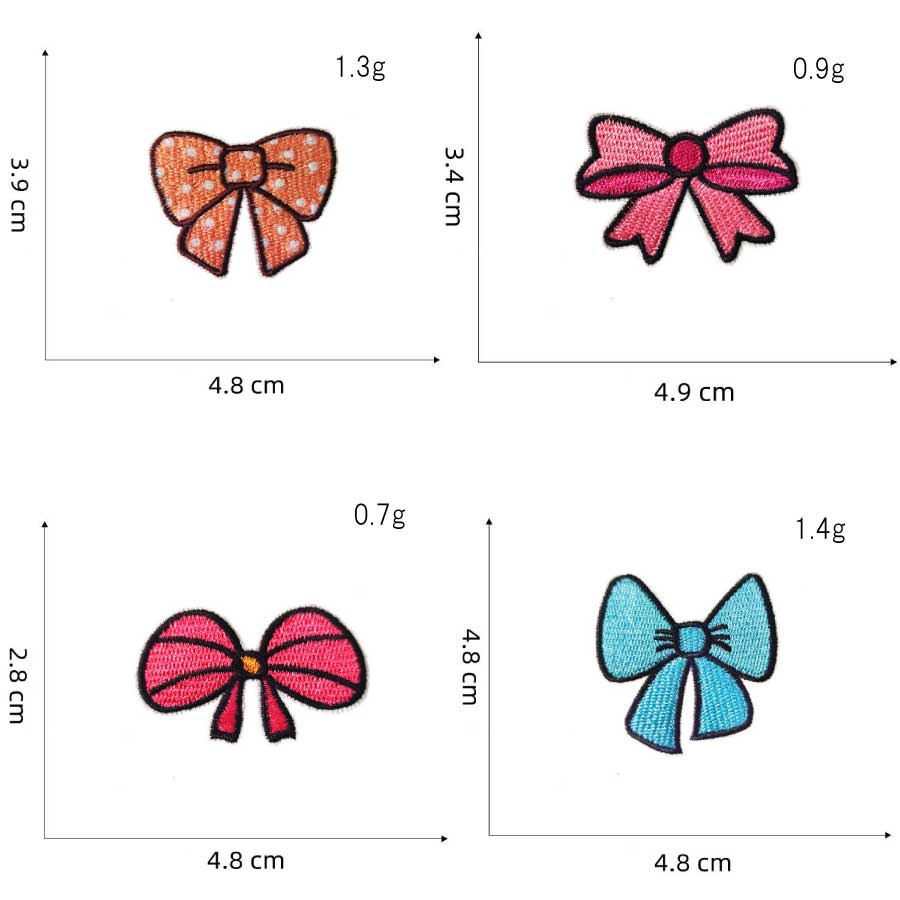 高価値 枚入り 刺繍ワッペン アップリケ アイロン 刺しゅうパッチ かわいい リボン 蝶結び 保育園 幼稚園 補修パッチ 膝補修 肘補修 洋服 帽子 かばん 手芸 手作り Diy 飾りアクセサリー 縫い付け 女の子 男の子 メール便 送料無料 Qdtek Vn