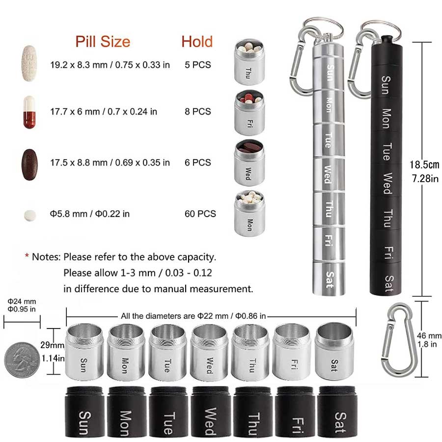 大還元クーポン 配布中 習慣薬箱 携帯用 防水 ピルケース 大容量 1週間 薬入れ サプリメントケース