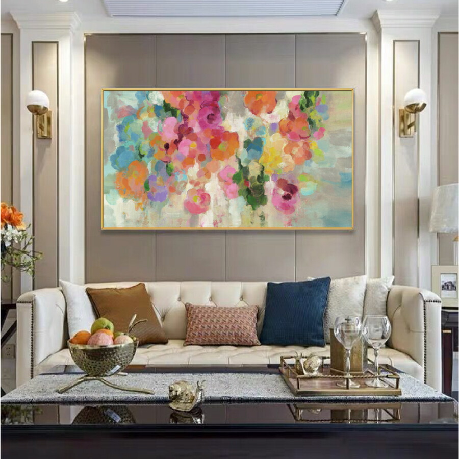 絵画 アートパネルファブリック 枠 花 植物 40cm×80cm ダイニング パネル 人気 モダン 絵 装飾 インテリア 額入り 額装込 装飾 ホテル カフェ 旅館 壁掛け 壁絵 リビング プレゼント 送料無料|STARABA
