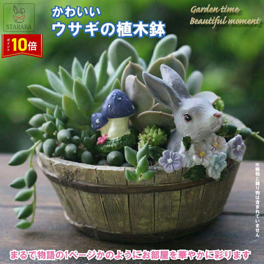 楽天市場】プランター 植木鉢 おしゃれ かわいい 白 動物