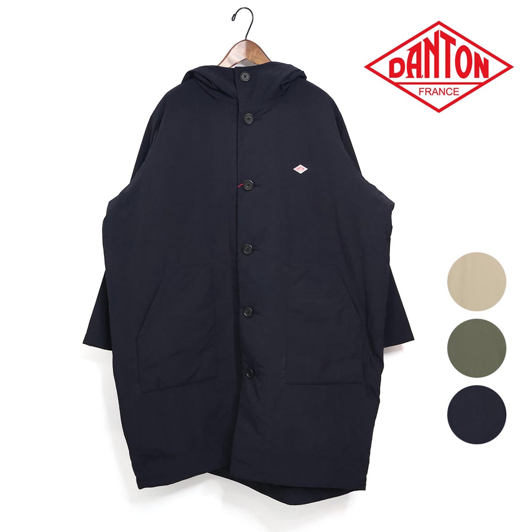 美品】DANTONウールコート ダークグレー フード付きサイズL 楽天市場